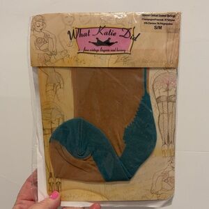 Teal and Tan Stockings